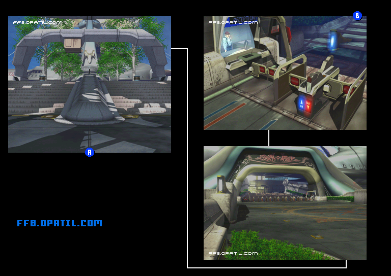 バラムガーデン1Fのマップ画像2：ファイナルファンタジー8 完全攻略