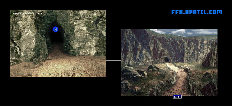 炎の洞窟のマップ画像1：ファイナルファンタジー8 完全攻略