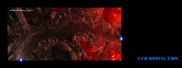 炎の洞窟のマップ画像2：ファイナルファンタジー8 完全攻略