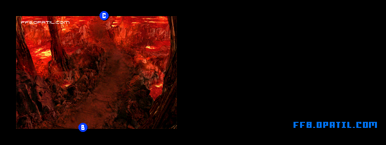 炎の洞窟のマップ画像3：ファイナルファンタジー8 完全攻略