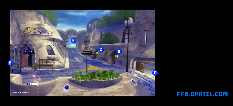 バラムタウンのマップ画像2：ファイナルファンタジー8 完全攻略