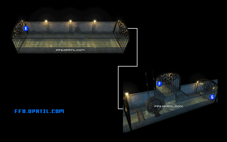 デリングシティ地下水路のマップ画像6：ファイナルファンタジー8 完全攻略