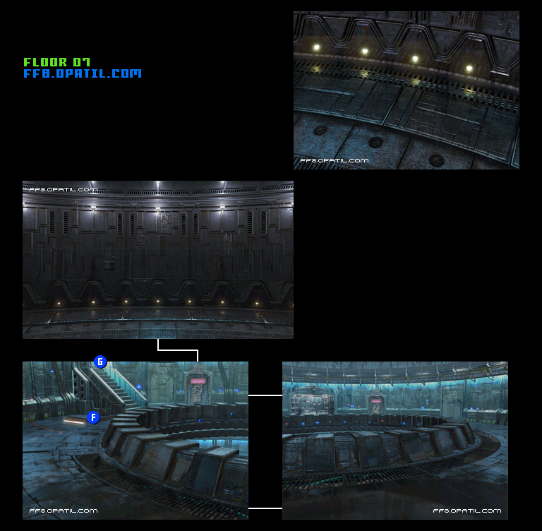 D地区収容所・下層のマップ画像7：ファイナルファンタジー8 完全攻略