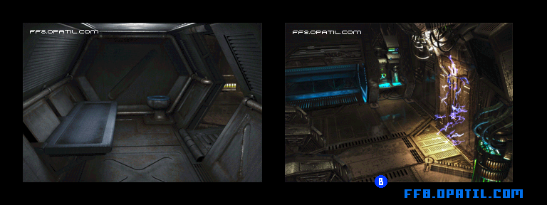 D地区収容所・上層のマップ画像3：ファイナルファンタジー8 完全攻略