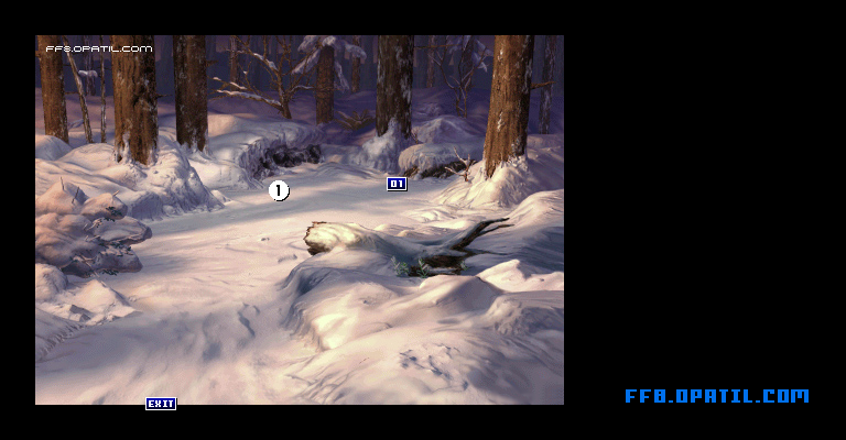 チョコボの森（初心者の森）のマップ画像1：ファイナルファンタジー8 完全攻略