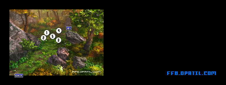 チョコボの森（囲いの森）のマップ画像1：ファイナルファンタジー8 完全攻略