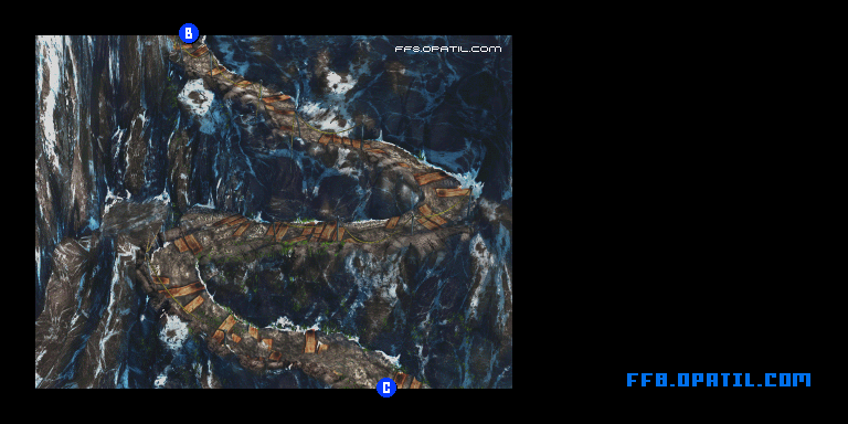トラビア渓谷のマップ画像3：ファイナルファンタジー8 完全攻略
