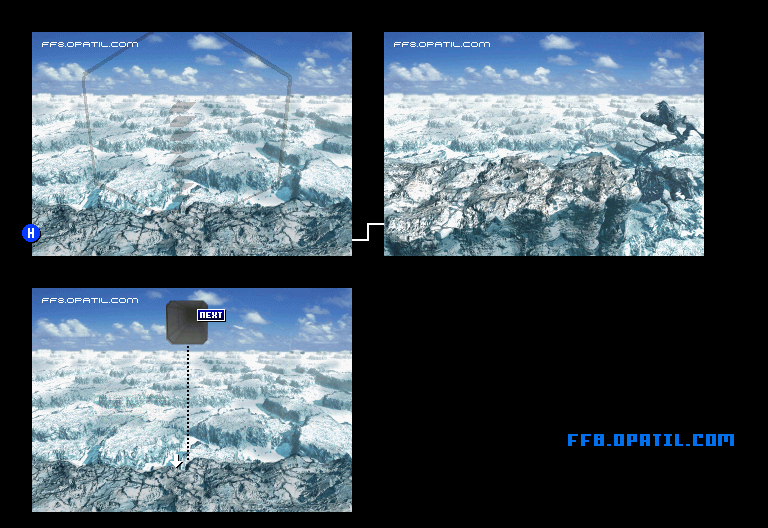 大塩湖のマップ画像7：ファイナルファンタジー8 完全攻略