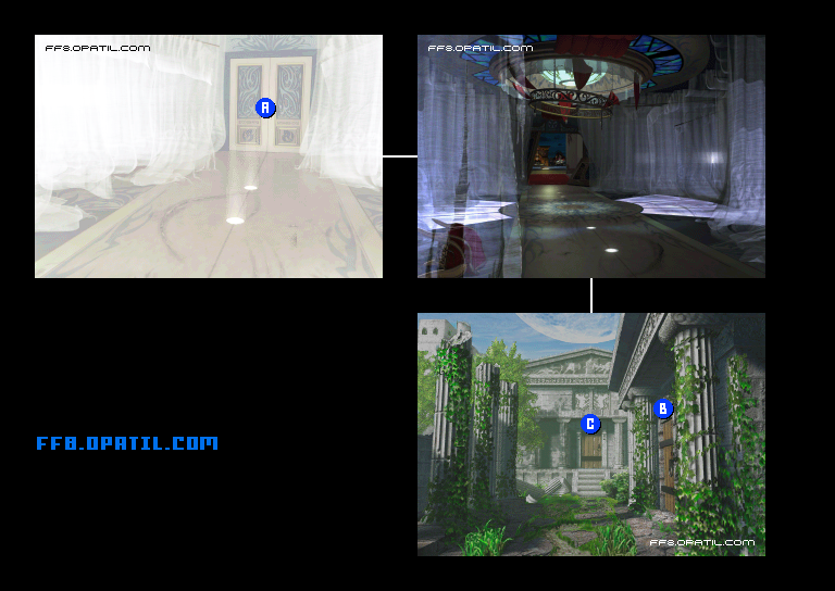 はじまりの部屋のマップ画像2：ファイナルファンタジー8 完全攻略